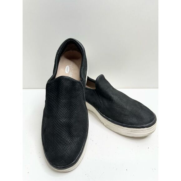 Dr. Scholl's Sneakers Everywhere Womens 6.5 Black Leather Slip-On Embossed Shoes - Picture 7 of 11